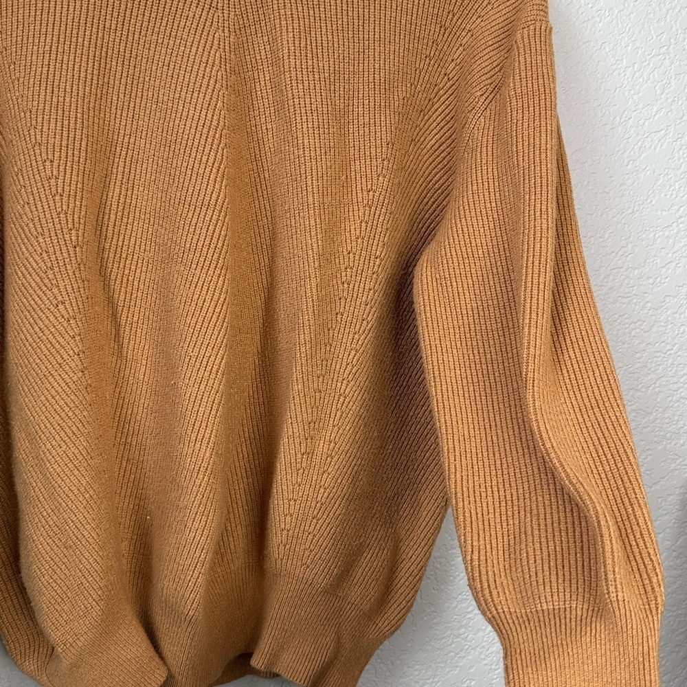 Workshop Republic Clothing Crewneck Knit Sweater Tan Brown size Large - Picture 6 of 10